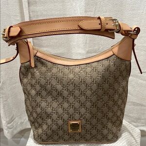 Dooney & Bourke Maritime Hobo in Jacquard with Vachetta leather